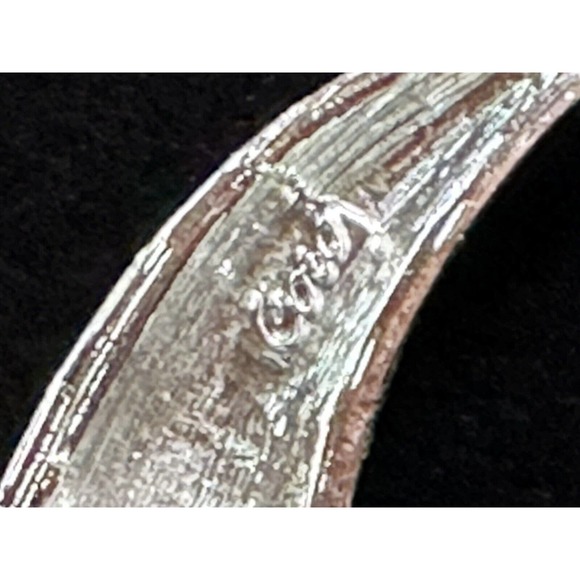 Vintage Signed CORO Silver Tone Large Textured Leaf ConeBrooch Pin SILVER TONE - Picture 11 of 11